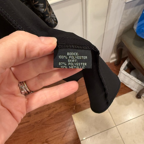 Teri Jon Ricki Freeman satin & brocade dress size 6 3/4 sleeve worn once - Picture 5 of 11